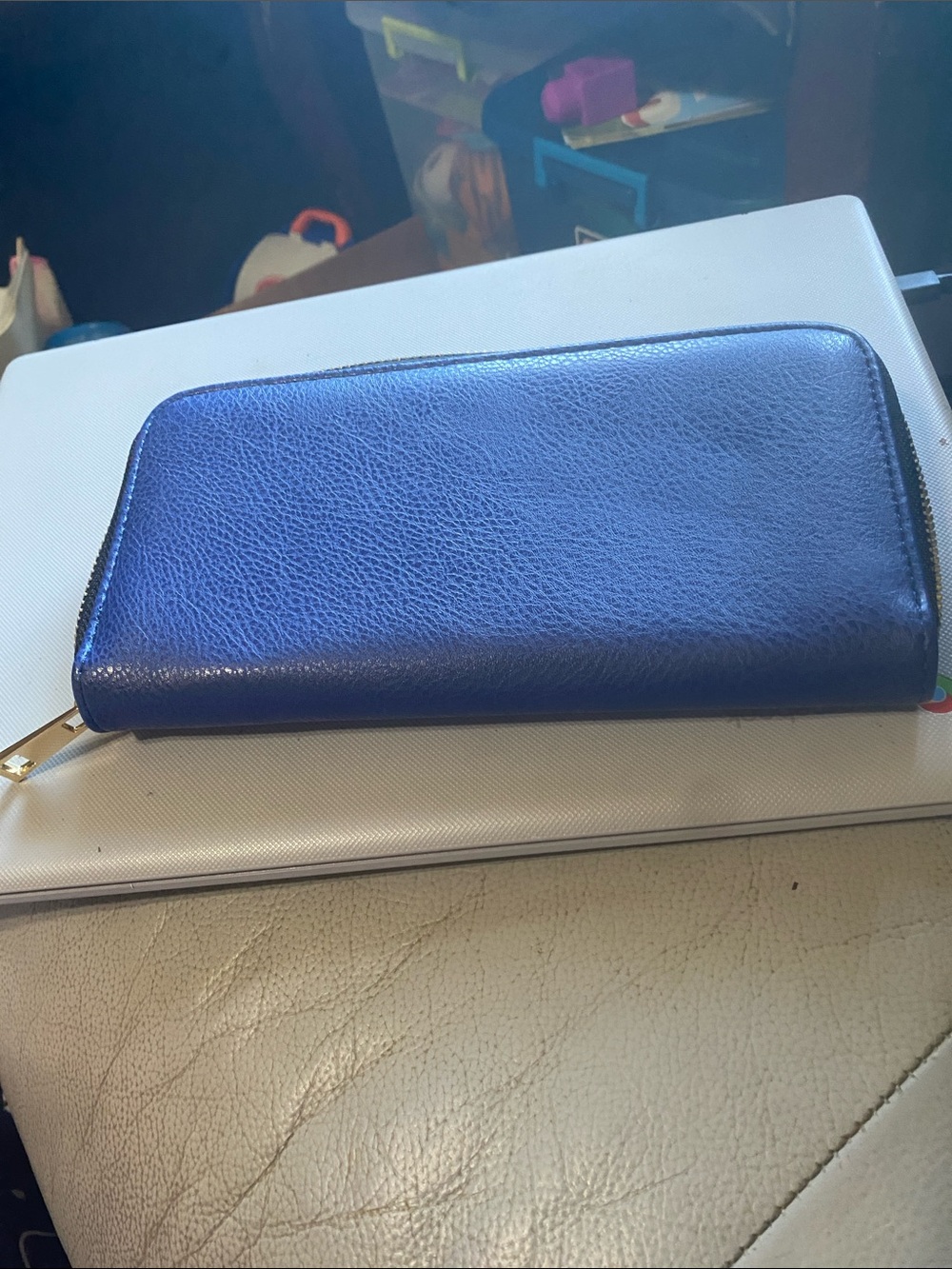 Minicci Blue  Pebbled Leather wallet H